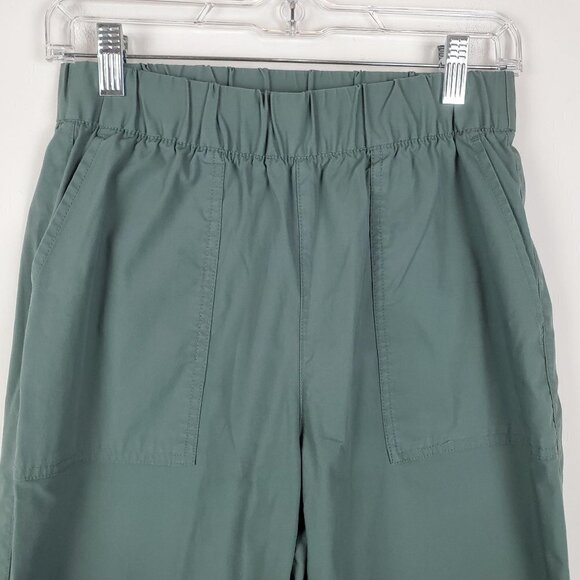GAP High Rise Pull On Tec Pants Womens XS Olive Green Pockets Elastic Waist - Picture 6 of 13